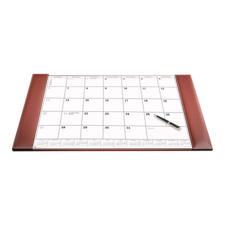 Dacasso Rustic Brown Leather Desk Pad w/ 2022 Calendar Insert, 34 x 20 PR-3250